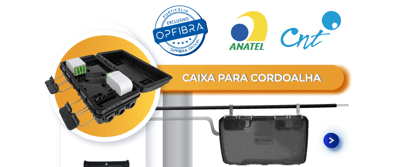 caixa para cordoalha opfibra - Opfibra